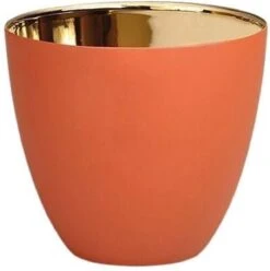 &Klevering - Waxinelichthouder Gold Terracotta Small - Waxinelichthouders