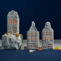 Waxinelichthouder Huisjes - Set Van 3 - &klevering - Hollandse Cadeautjes - Housewarming Cadeau - Sfeerlichtjes - Moederdag Cadeau Voor Mama - Moederdag Cadeau -klevering Winkel 1200x1200 4