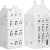 Waxinelichthouder - Set Van 4 - Rembrandthuis - Grachtenpand - Nieuwe Woning - Hollandse Cadeautjes
