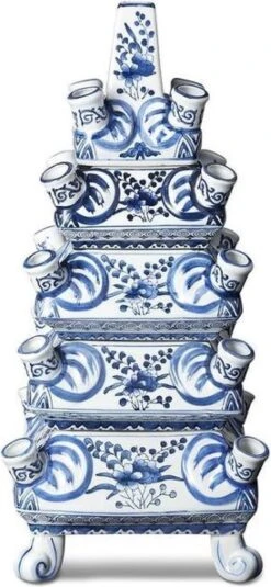 Tulpenvaas Rijksmuseum - 58 Cm - &Klevering - Delfts Blauw