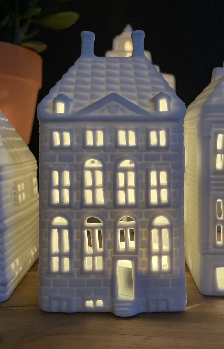Waxinelichthouder - Set Van 4 - Rembrandthuis - Grachtenpand - Nieuwe Woning - Hollandse Cadeautjes 5 Waxinelichthouder - Set Van 4 - Rembrandthuis - Grachtenpand - Nieuwe Woning - Hollandse Cadeautjes - Afbeelding 5
