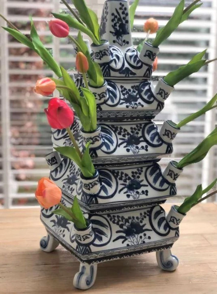 Tulpenvaas Rijksmuseum - 58 Cm - &Klevering - Delfts Blauw 6 Tulpenvaas Rijksmuseum - 58 Cm - &Klevering - Delfts Blauw - Afbeelding 6