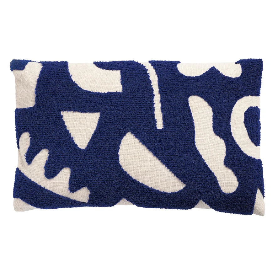 & Klevering &klevering Sketch Kussen 30x50 Blauw 1 & Klevering &klevering Sketch Kussen 30x50 Blauw