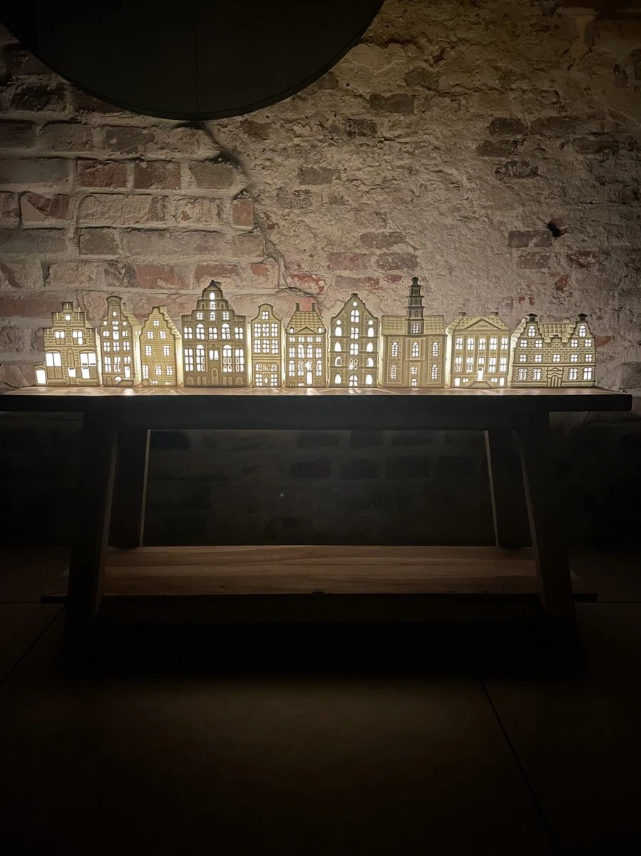 Waxinelichthouder - Set Van 4 - Rembrandthuis - Grachtenpand - Nieuwe Woning - Hollandse Cadeautjes 10 Waxinelichthouder - Set Van 4 - Rembrandthuis - Grachtenpand - Nieuwe Woning - Hollandse Cadeautjes - Afbeelding 10