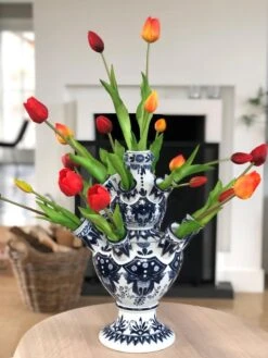 &Klevering Tulpenvaas XL - Aardewerk - Delfts Blauw - 42 Cm -klevering Winkel 900x1200 3