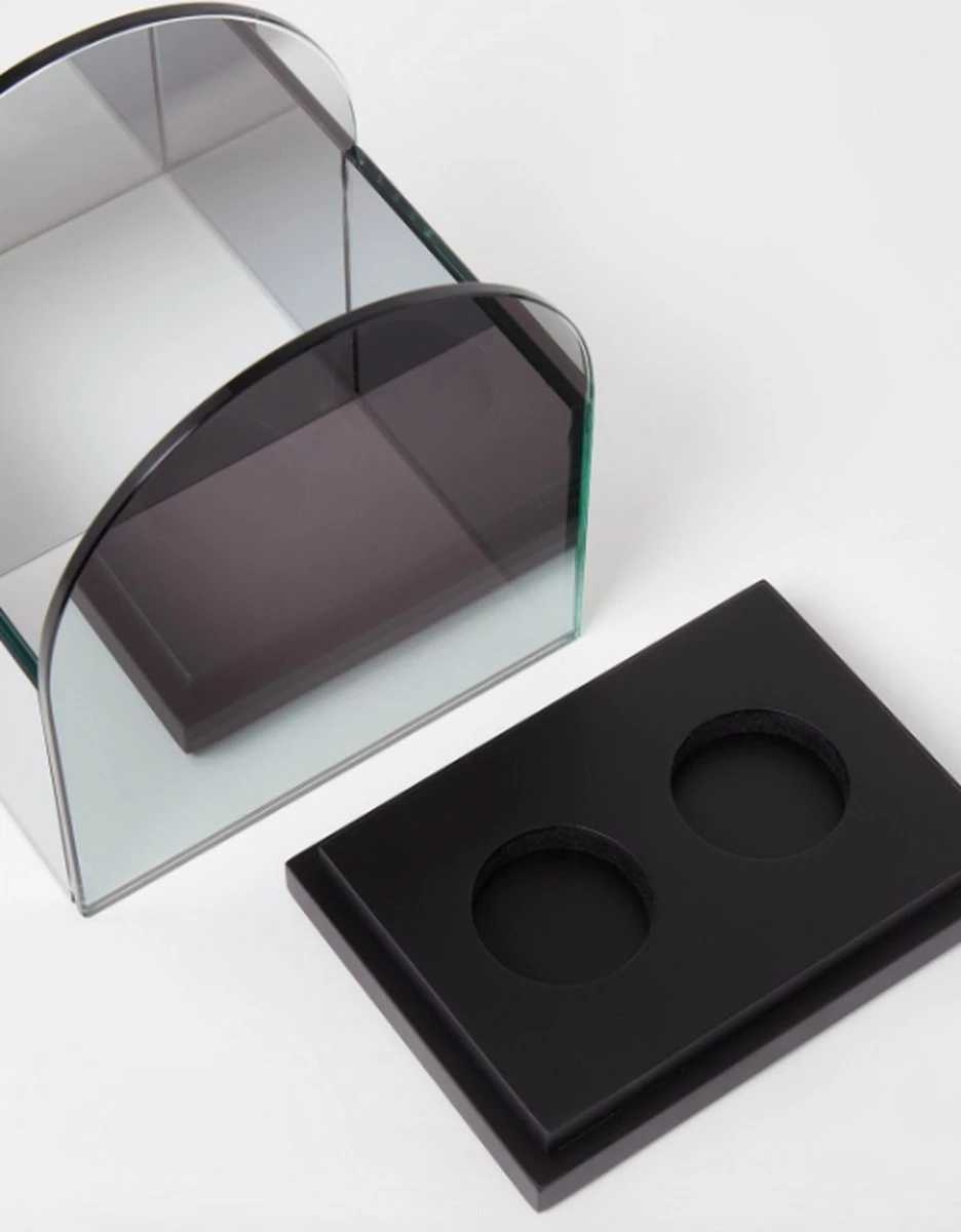 &Klevering - Reflection Arch Waxinelichthouder - 10 X 14 Cm - Duo Theelichthouder Met Reflectieglas 2 &Klevering - Reflection Arch Waxinelichthouder - 10 X 14 Cm - Duo Theelichthouder Met Reflectieglas - Afbeelding 2