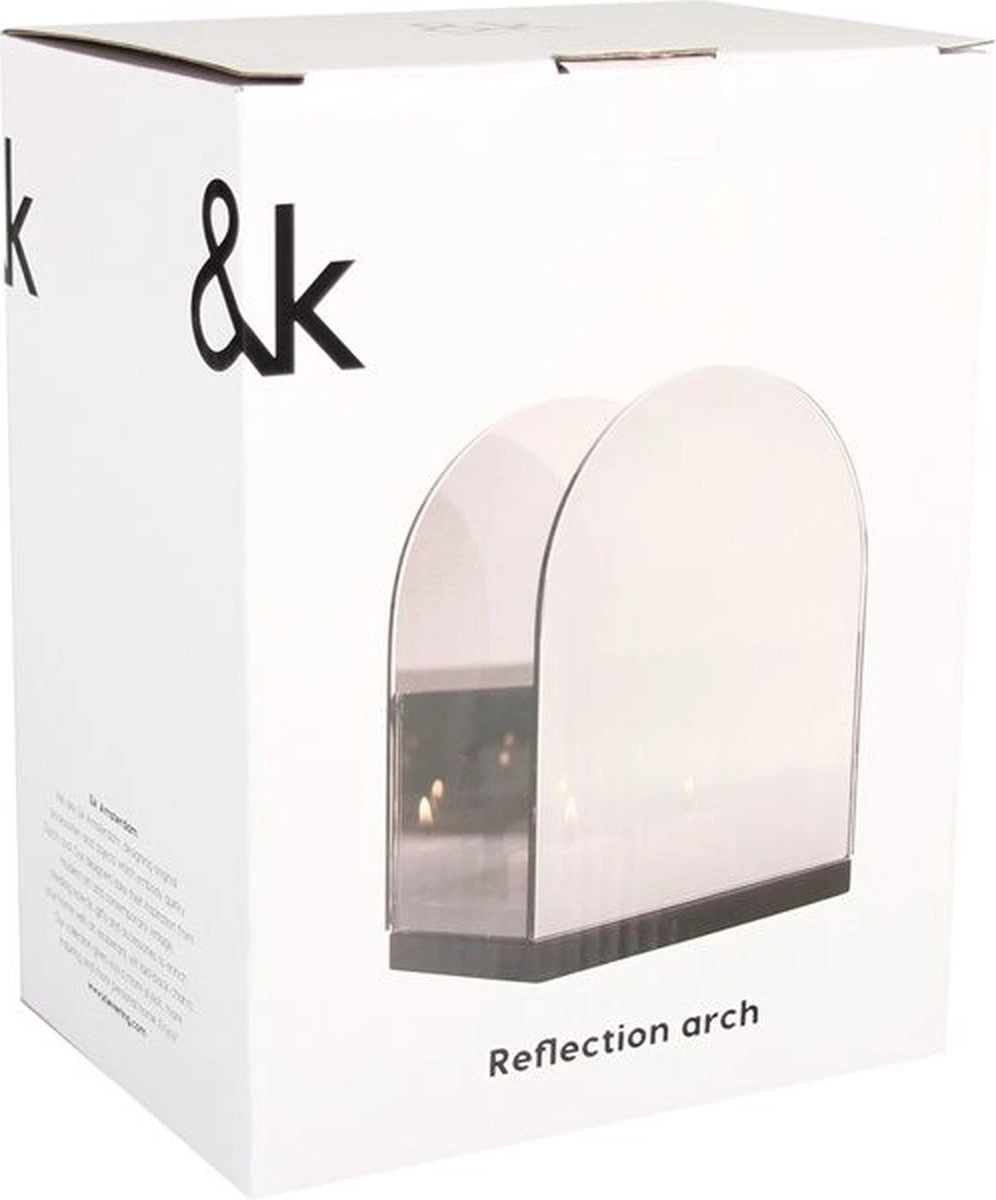 &Klevering - Reflection Arch Waxinelichthouder - 10 X 14 Cm - Duo Theelichthouder Met Reflectieglas 4 &Klevering - Reflection Arch Waxinelichthouder - 10 X 14 Cm - Duo Theelichthouder Met Reflectieglas - Afbeelding 4