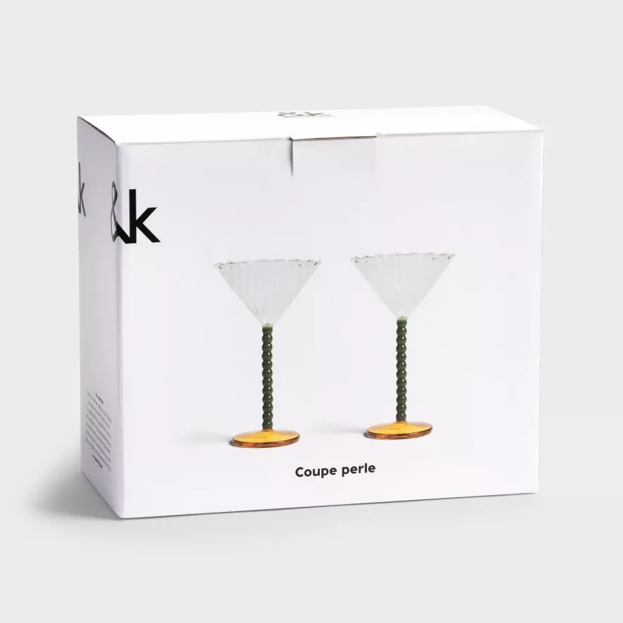 & Klevering &klevering Perle Coupe Champagneglazen Set Van 2 8 & Klevering &klevering Perle Coupe Champagneglazen Set Van 2 - Afbeelding 8