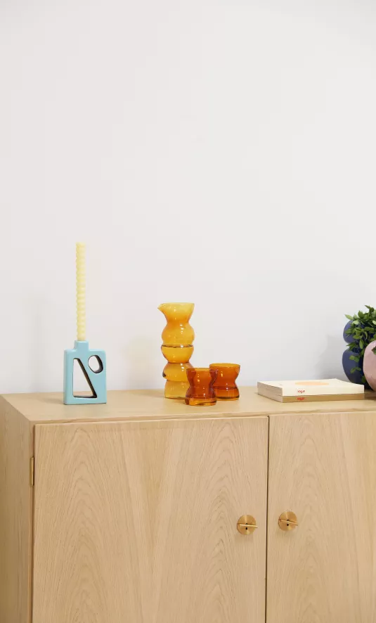 & Klevering &klevering Flush Kandelaar Blauw 2 & Klevering &klevering Flush Kandelaar Blauw - Afbeelding 2