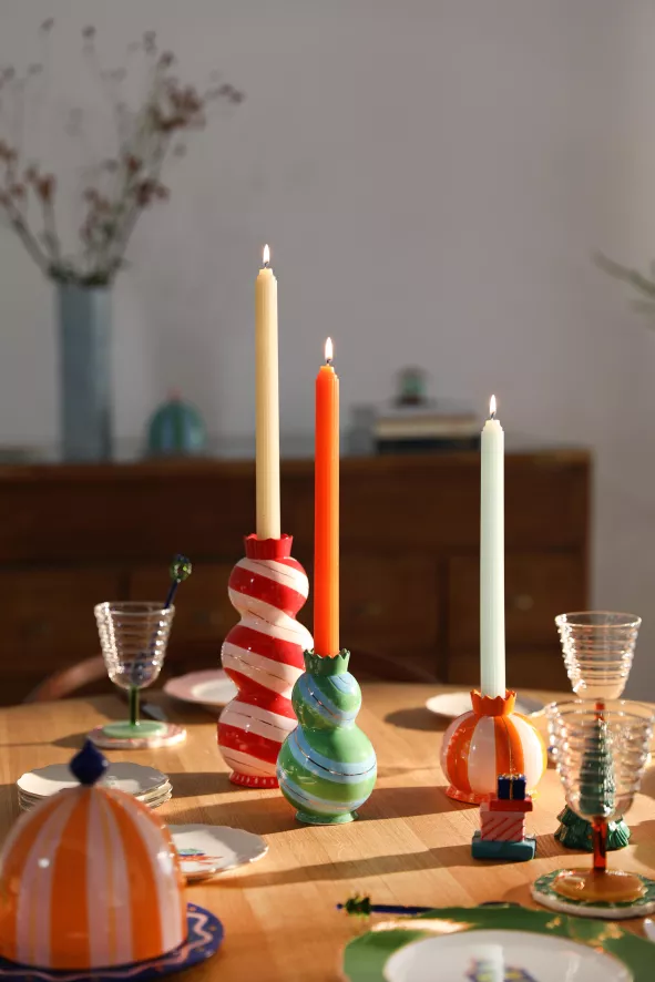 & Klevering &klevering Jolly Kandelaar Large Rood 3 & Klevering &klevering Jolly Kandelaar Large Rood - Afbeelding 3