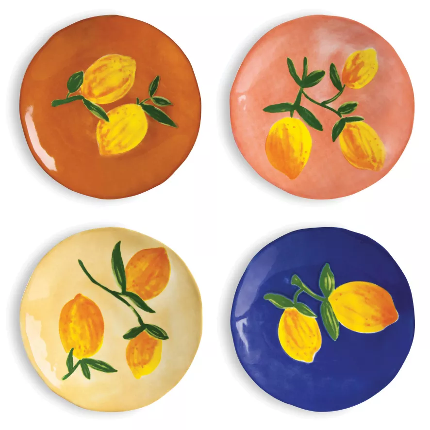 & Klevering &klevering Lemon Gebaksbordje Ø16 Set Van 4 2 & Klevering &klevering Lemon Gebaksbordje Ø16 Set Van 4 - Afbeelding 2