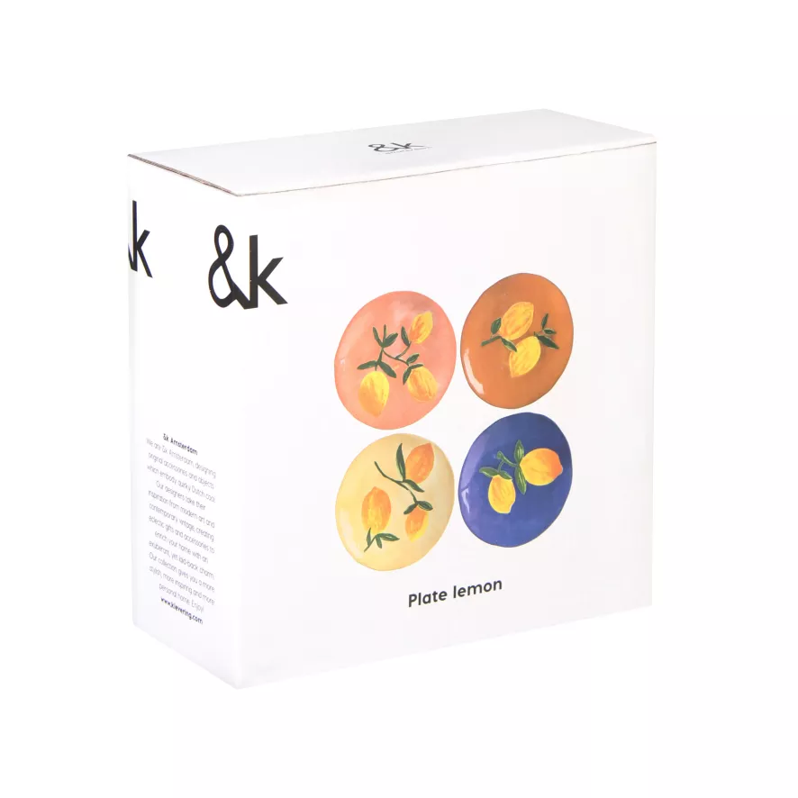 & Klevering &klevering Lemon Gebaksbordje Ø16 Set Van 4 6 & Klevering &klevering Lemon Gebaksbordje Ø16 Set Van 4 - Afbeelding 6