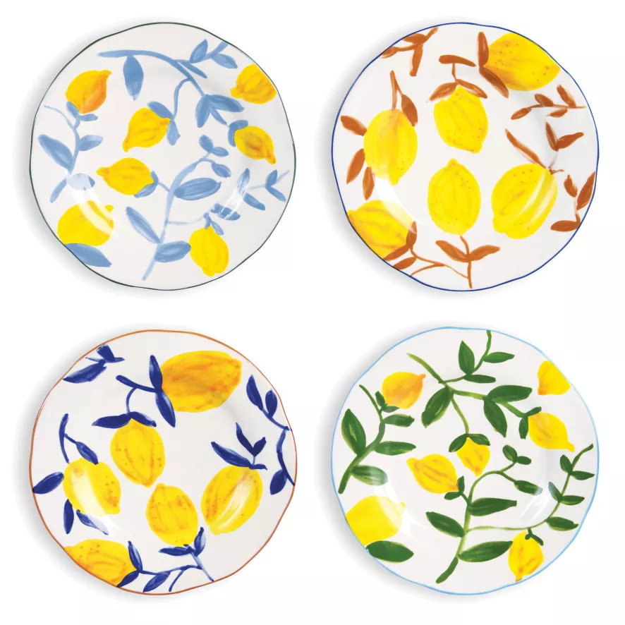 & Klevering &klevering Lemon Twig Dinerbord Ø22 Set Van 4 2 & Klevering &klevering Lemon Twig Dinerbord Ø22 Set Van 4 - Afbeelding 2