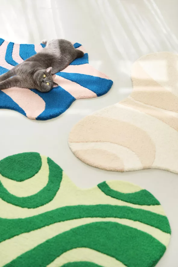 & Klevering &klevering Liquid Vloerkleed 85x115 Groen 3 & Klevering &klevering Liquid Vloerkleed 85x115 Groen - Afbeelding 3