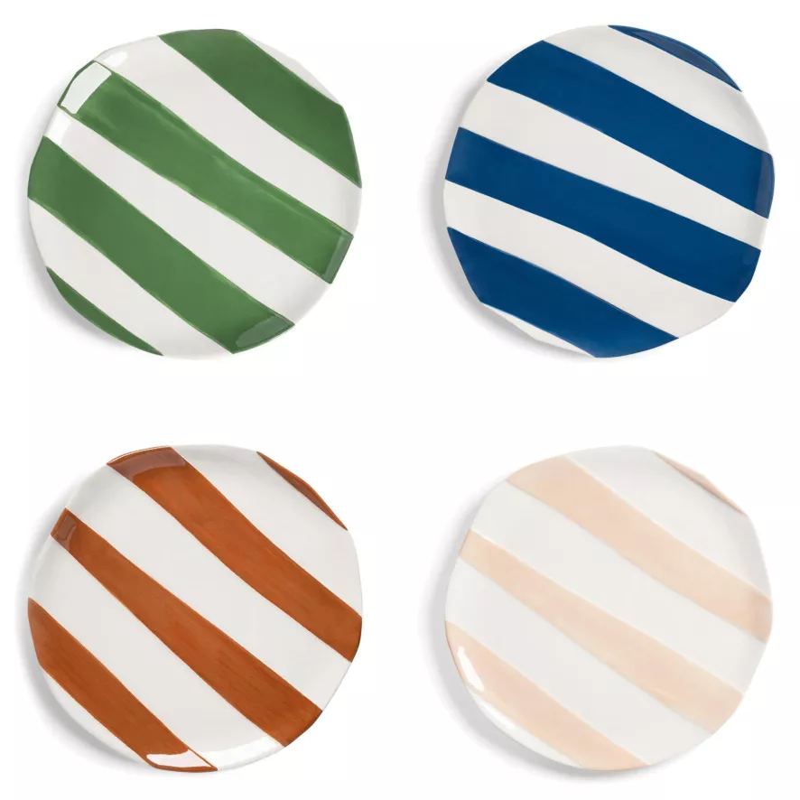 & Klevering &klevering Oblique Ontbijtbord Ø18 Set Van 4 1 & Klevering &klevering Oblique Ontbijtbord Ø18 Set Van 4