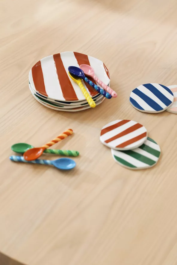 & Klevering &klevering Oblique Ontbijtbord Ø18 Set Van 4 3 & Klevering &klevering Oblique Ontbijtbord Ø18 Set Van 4 - Afbeelding 3