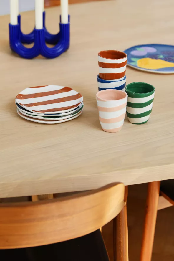 & Klevering &klevering Oblique Ontbijtbord Ø18 Set Van 4 4 & Klevering &klevering Oblique Ontbijtbord Ø18 Set Van 4 - Afbeelding 4