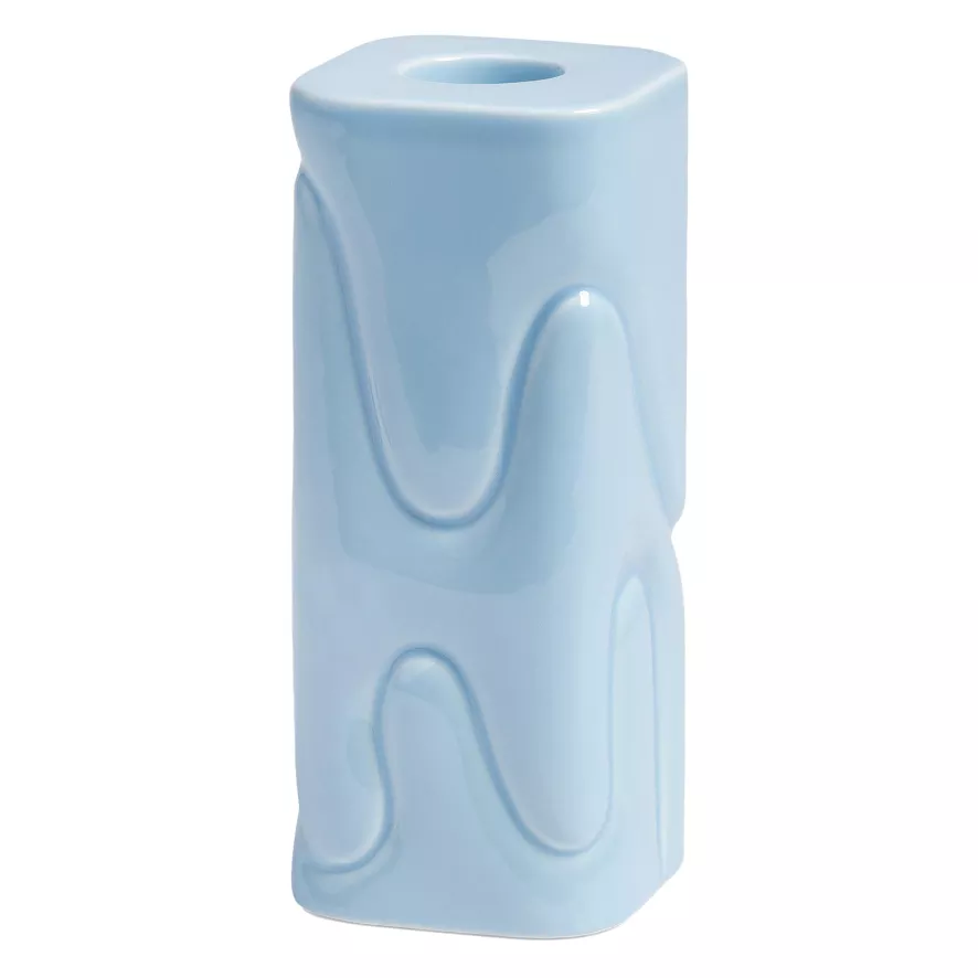 & Klevering &klevering Puffy Kandelaar Small Lichtblauw 1 & Klevering &klevering Puffy Kandelaar Small Lichtblauw