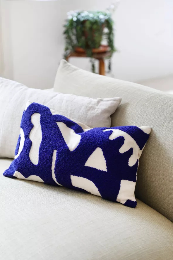 & Klevering &klevering Sketch Kussen 30x50 Blauw 3 & Klevering &klevering Sketch Kussen 30x50 Blauw - Afbeelding 3