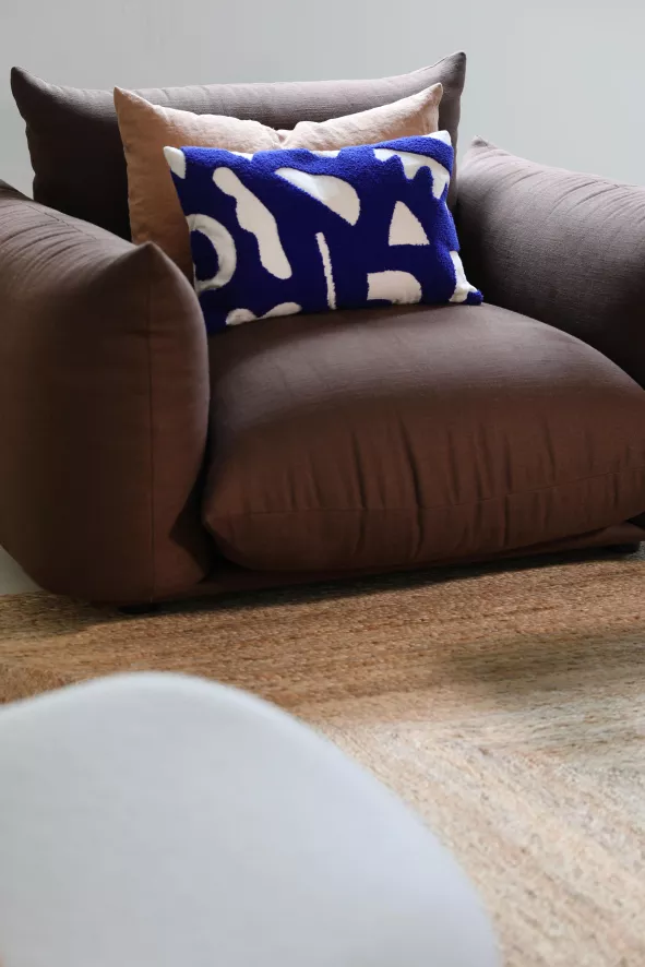 & Klevering &klevering Sketch Kussen 30x50 Blauw 8 & Klevering &klevering Sketch Kussen 30x50 Blauw - Afbeelding 8