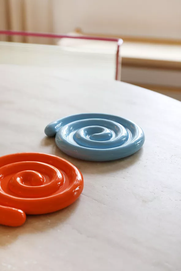 & Klevering &klevering Snail Onderzetter Blauw 4 & Klevering &klevering Snail Onderzetter Blauw - Afbeelding 4