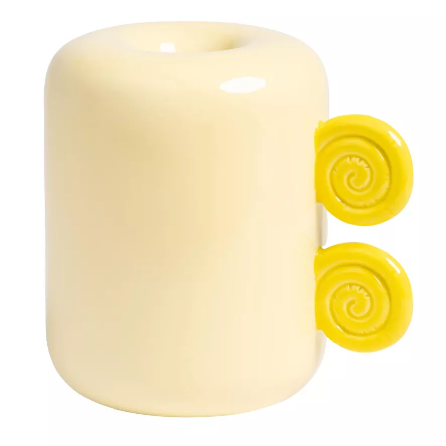 & Klevering &klevering Snail Vaas Medium Geel 1 & Klevering &klevering Snail Vaas Medium Geel