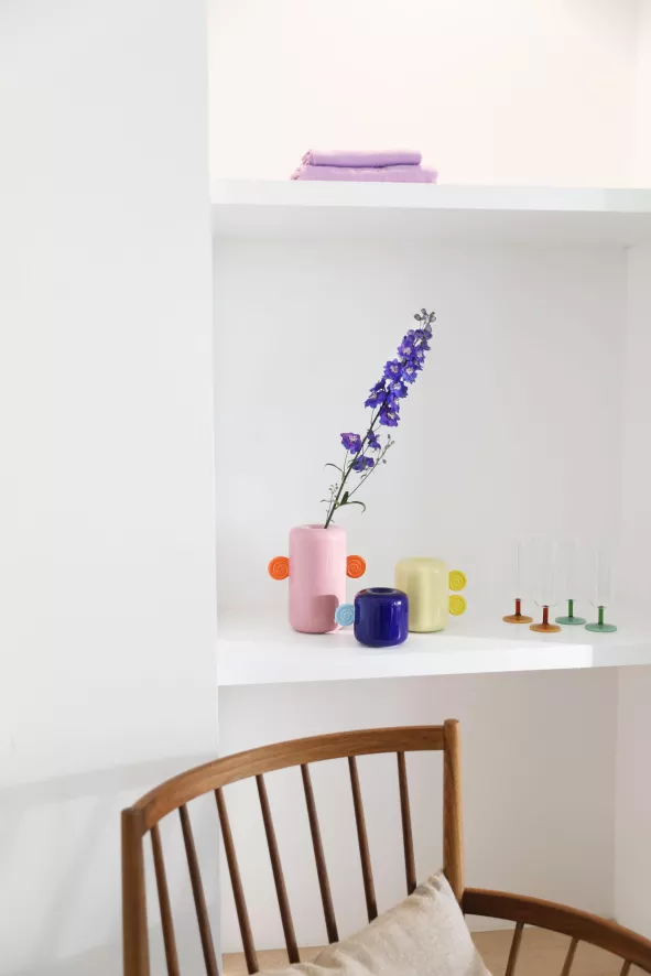 & Klevering &klevering Snail Vaas Small Donkerblauw 3 & Klevering &klevering Snail Vaas Small Donkerblauw - Afbeelding 3