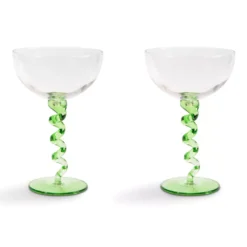 & Klevering &klevering Spiral Coupe Champagneglazen Set Van 2 Groen