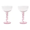 & Klevering &klevering Spiral Coupe Champagneglazen Set Van 2 Roze