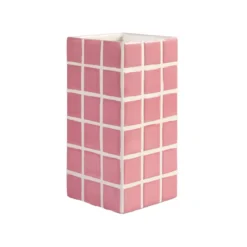 & Klevering &klevering Tile Vaas Roze