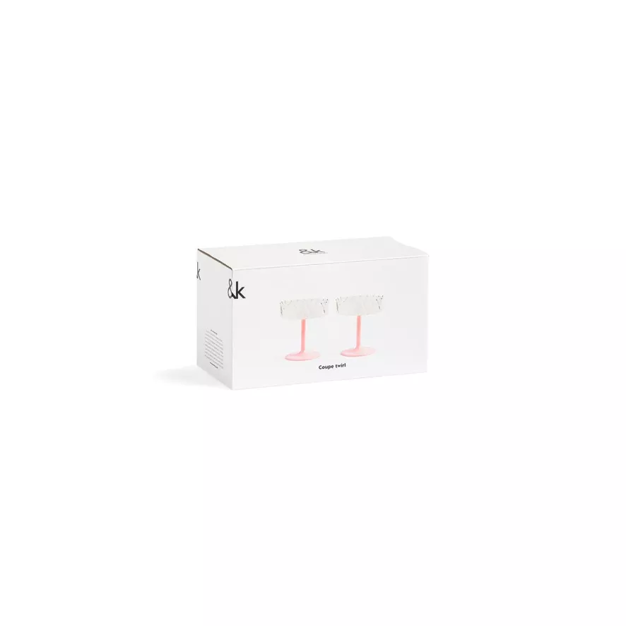 & Klevering &klevering Twirl Coupe Champagneglazen Set Van 2 Roze 6 & Klevering &klevering Twirl Coupe Champagneglazen Set Van 2 Roze - Afbeelding 6
