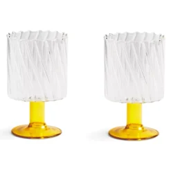 & Klevering &klevering Twirl Wijnglazen Set Van 2 Geel